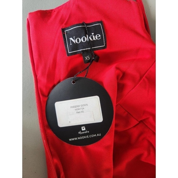 NWT NOOKIE Revolve Phoenix Gown Size XS Red - Picture 7 of 10